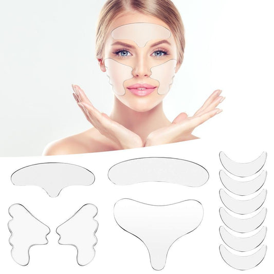 11PCS Reusable Silicone Anti Wrinkle Facial Pad