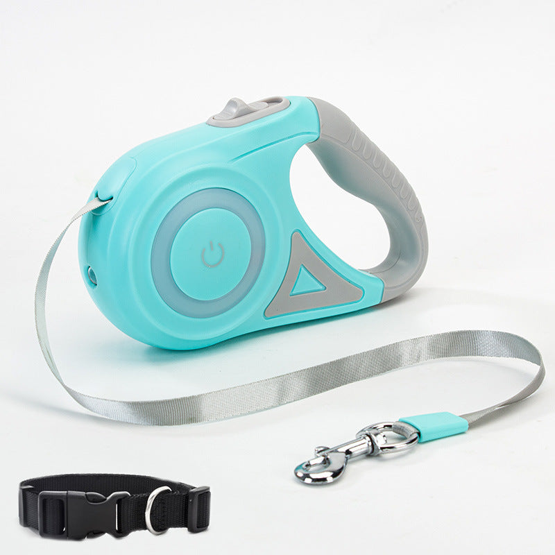 Retractable Automatic Spotlight Dog Leash Collar