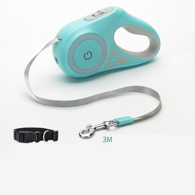 Retractable Automatic Spotlight Dog Leash Collar