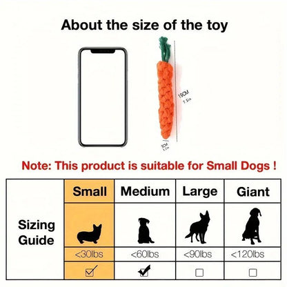 Cotton Pet Chew Carrot Rope Toy