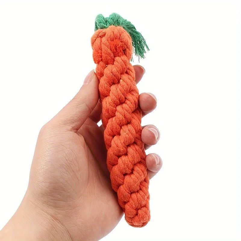 Cotton Pet Chew Carrot Rope Toy