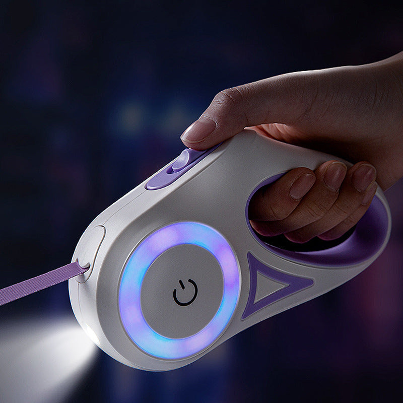 Retractable Automatic Spotlight Dog Leash Collar