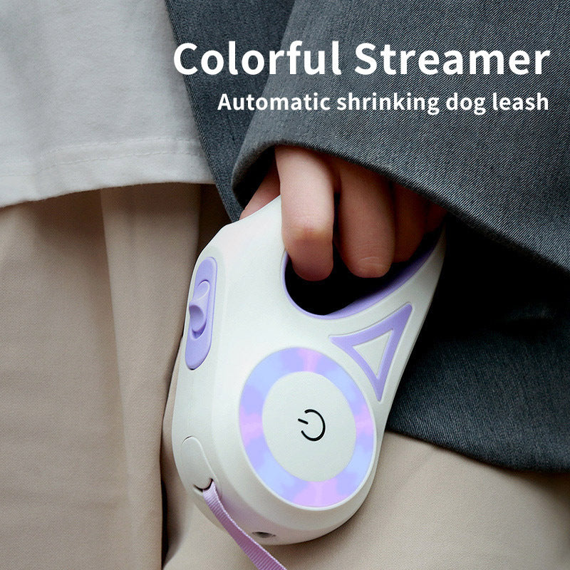 Retractable Automatic Spotlight Dog Leash Collar