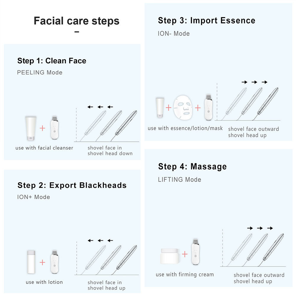 Electric Ultrasonic Face Skin Scrubber