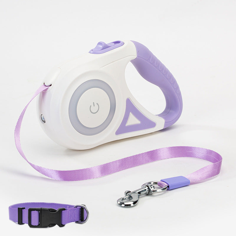 Retractable Automatic Spotlight Dog Leash Collar
