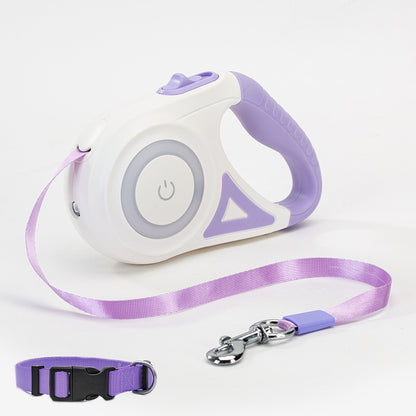 Retractable Automatic Spotlight Dog Leash Collar
