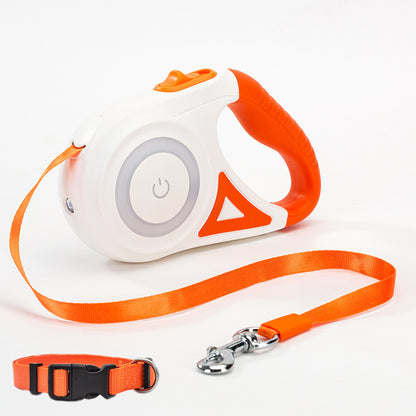 Retractable Automatic Spotlight Dog Leash Collar